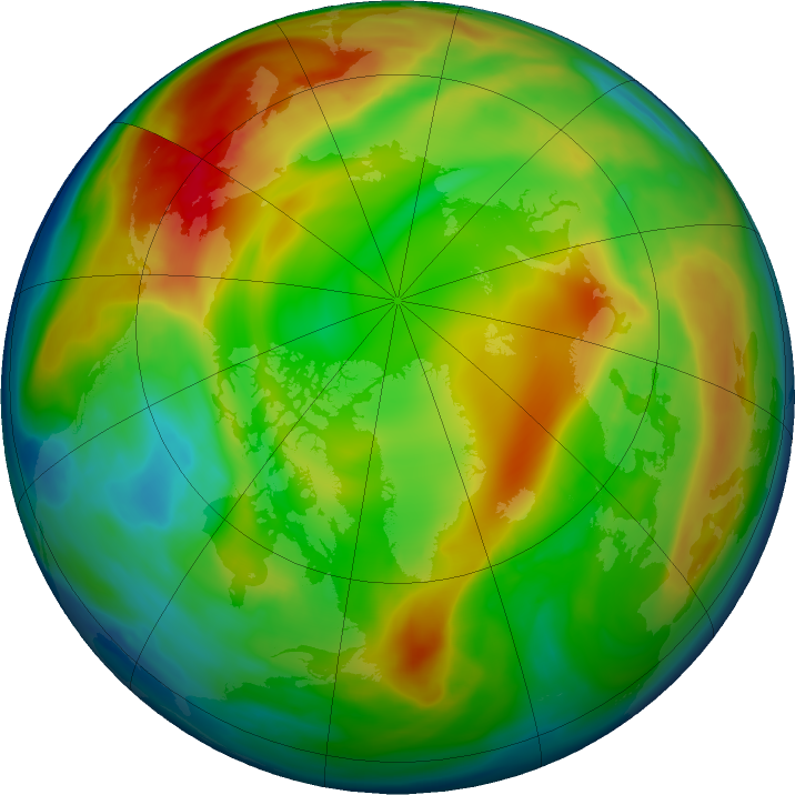 Arctic ozone map for 18 January 2017